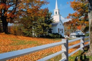 Church in Fall Splendor, New England   