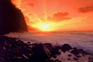 NaPali Sunset, Kauai, Hawaii      ID 43