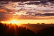 Sunrise from Newfound Gap, Great Smoky Mountains