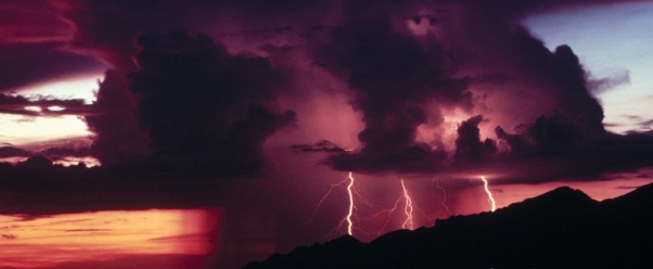 Thunderstorms over Santa Catalina Mountains (click to view)