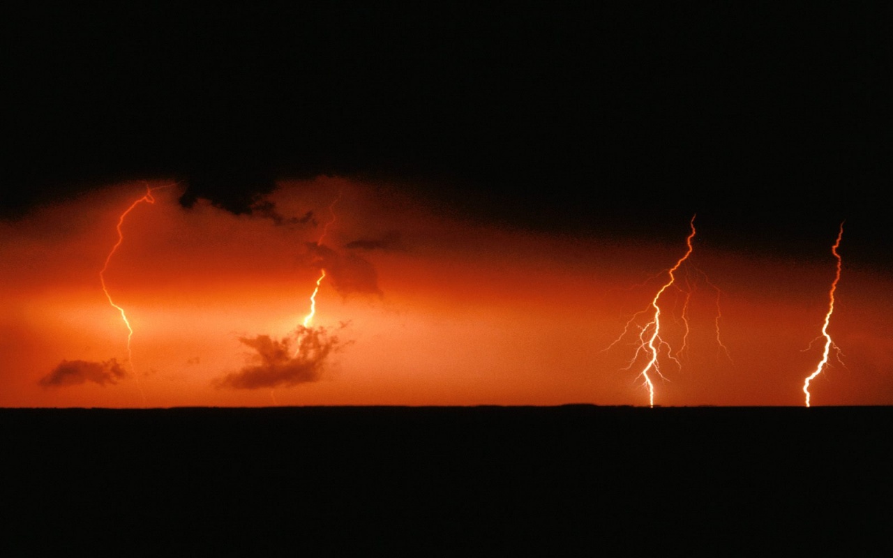Lightning Bolts over Chesapeake Bay, Maryland
