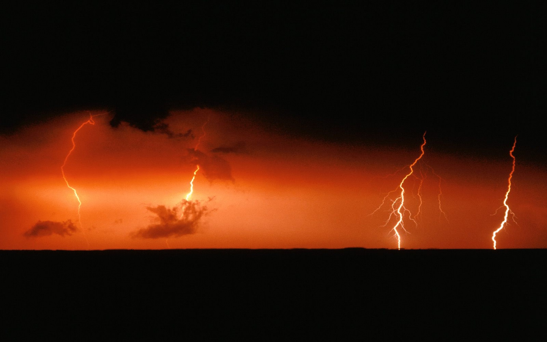 Lightning Bolts over Chesapeake Bay, Maryland