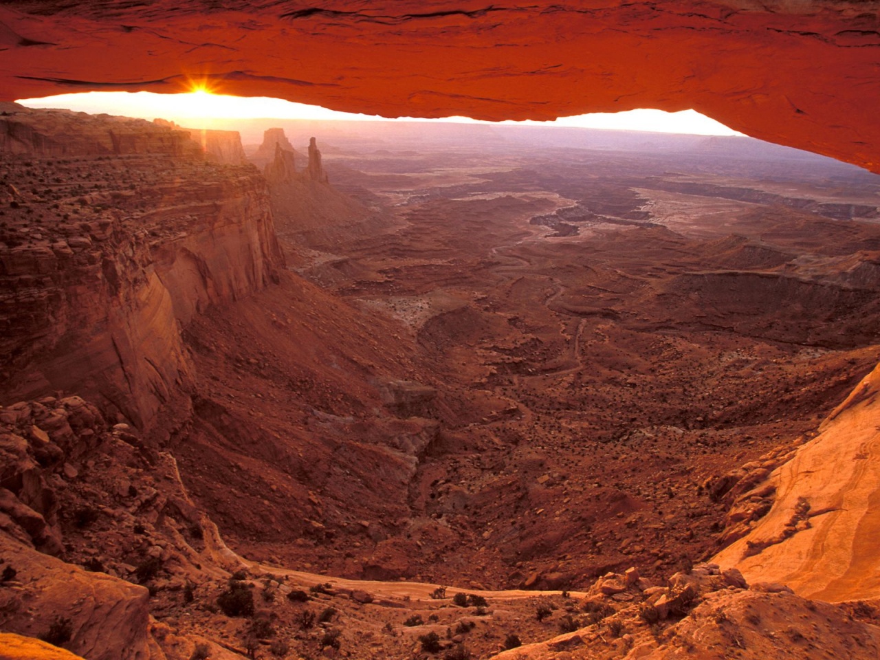 Mesa Arch at Sunrise, Canyonlands National Park,